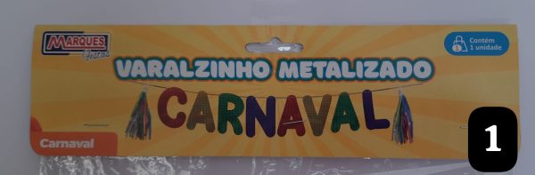 Faixa carnaval metalizada c/fitas10 - Image 2